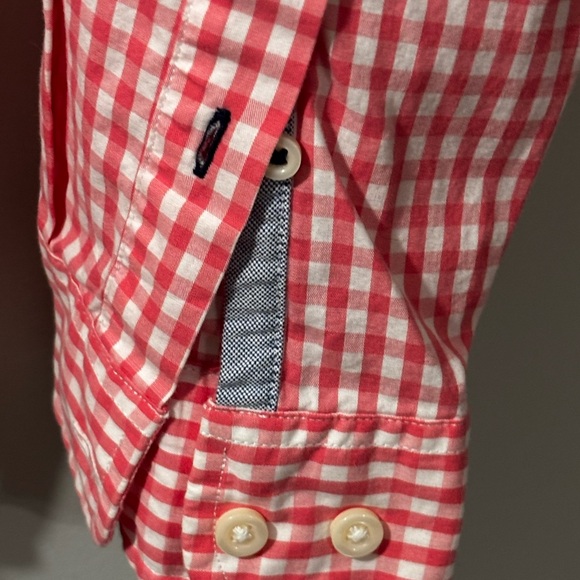 Tommy Hilfiger Men's Size XL LS Pink & White Checked Dress Shirt 100% Cotton - Picture 4 of 9